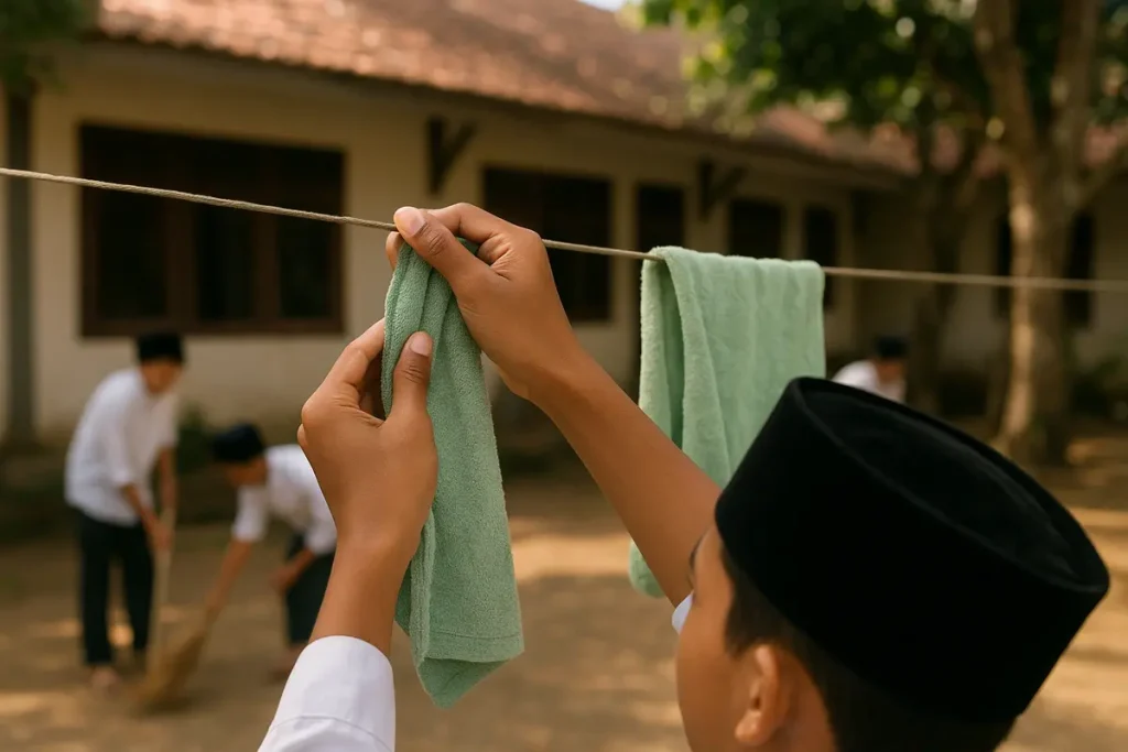 Muhammad Afifi Romadhoni Penebar Pesan Kebersihan ke Pesantren di Jambi